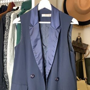 ASOS Vera Moda Sleeveless Navy Blazer